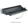 Panneau de brassage noir 8 ports Cat. 6 blindé rackable 10 