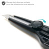 Cutter pro solide avec lame 18mm et réserve 2 lames dans réceptacle