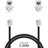 Cordon téléphone RJ11 M/M 2.00M noir