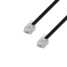 Cordon téléphone RJ11 M/M 5.00M noir