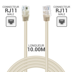 Cordon ADSL RJ11 M/M 10.00M