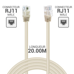 Cordon ADSL RJ11 M/M 20.00M