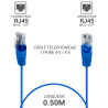 Cordon téléphone RJ45 1 paire 4-5/4-5 bleu 0.50m