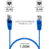 Cordon téléphone RJ45 1 paire 4-5/4-5 bleu 1.00m