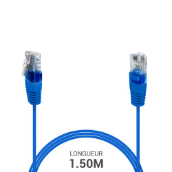 Cordon téléphone RJ45 1 paire 4-5/4-5 bleu 1.50m