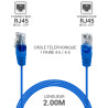 Cordon téléphone RJ45 1 paire 4-5/4-5 bleu 2.00m