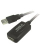 Rallonge amplifiée USB 2.0 A/A M/F 5.00m cascadable