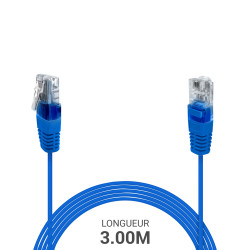 Cordon téléphone RJ45 1 paire 4-5/4-5 bleu 3.00m