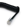Cordon téléphone spiralé RJ9 pour combiné 2.00M noir