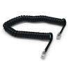 Cordon pour Combiné Téléph Extensible en Spirale RJ9 35 cm à 2 m Noir