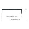 Cordon pour Combiné Téléph Extensible en Spirale RJ9 35 cm à 2 m Noir