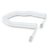 Cordon pour Combiné Télép Extensible en Spirale RJ9 35 cm à 2 m Blanc
