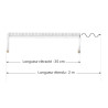 Cordon pour Combiné Télép Extensible en Spirale RJ9 35 cm à 2 m Blanc