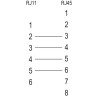 Cordon téléphone RJ11 4C / RJ45 8C M/M 10.00M