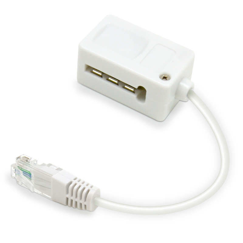 Adaptateur RJ45 / prise France télécom femelle cordon 0.10 m