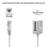 Adaptateur RJ45 / prise France télécom femelle cordon 0.10 m