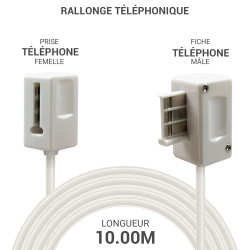 Rallonge téléphonique M/F 10.00M