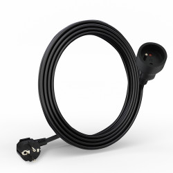 Rallonge Prolongateur électrique 2P+T 3G1.5mm2 - 3.00 mètres noir