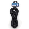 Rallonge Prolongateur électrique 2P+T 3G1.5mm2 - 3.00 mètres noir