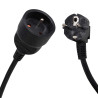 Rallonge Prolongateur électrique 2P+T 3G1.5mm2 - 5.00 mètres noir