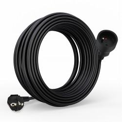 Rallonge Prolongateur électrique 2P+T 3G1.5mm2 - 10.00 mètres noir