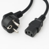 Cordon alimentation secteur 2 P+T CEE7/IEC C13 10A/250V 3,00 Mètres
