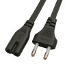 Cordon alimentation secteur bipolaire CEE716/IEC C7 1.80 Mètre Noir