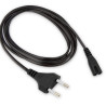 Cordon alimentation secteur bipolaire CEE716/IEC C7 1.80 Mètre Noir