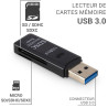 Lecteur de cartes mémoires USB 3.0 SD et Micro SD Suspendu