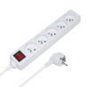 Multiprise électrique avec interrupteur 5 prises 1.50m blanche NF