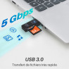 Lecteur de cartes mémoires USB 3.0 SD et Micro SD Suspendu