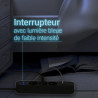 Multiprise électrique inter 3 prises + 2 USB A et C cable 1.50m noire
