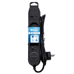 Multiprise électrique inter 3 prises + 2 USB A et C cable 1.50m noire