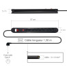 Multiprise parasurtenseur interrupteur 8 prises 1.50 m, 3x1,5mm2 noir