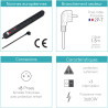 Multiprise parasurtenseur interrupteur 8 prises 1.50 m, 3x1,5mm2 noir