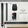 Multiprise Parasurtension 10 prises avec 2 Interrupteur câble 1,50m