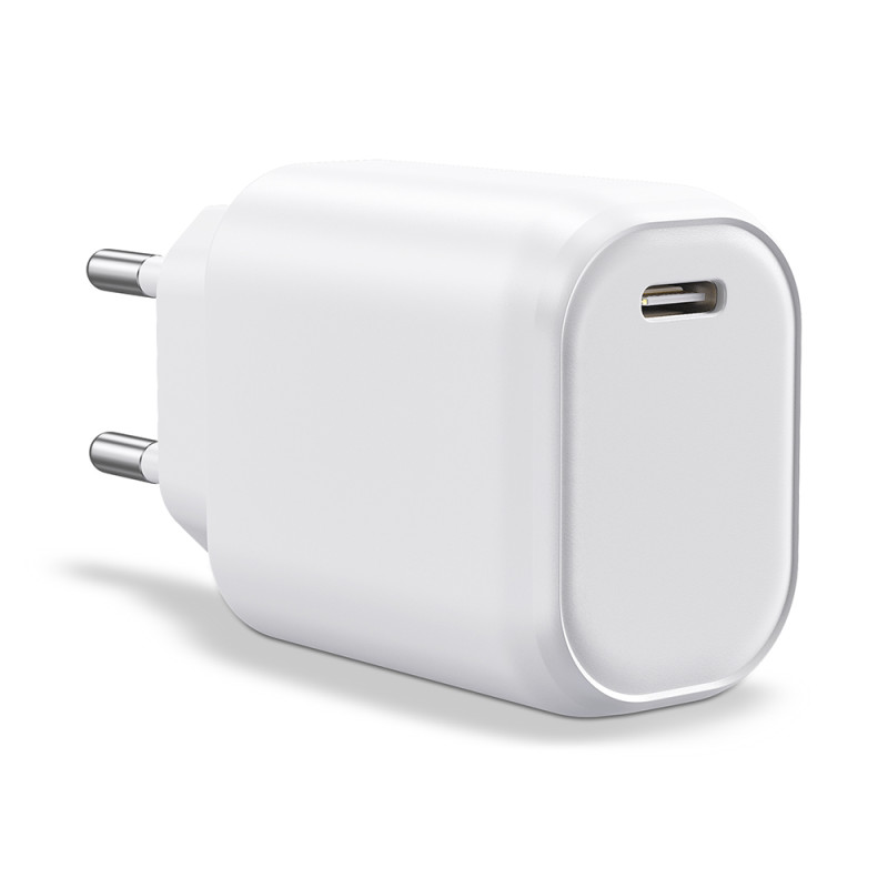 Chargeur secteur rapide USB-C 20W Blanc Suspendu