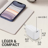 Chargeur secteur rapide USB-C 20W Blanc Suspendu