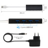 Hub USB 3.0 alimentation externe Super speed 5 Gbps 4 ports