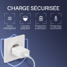 Chargeur secteur Slim rapide USB-C 25W Blanc Suspendu