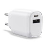 Chargeur secteur rapide Double USB USB-A et USB-C 30W Blanc Suspendu