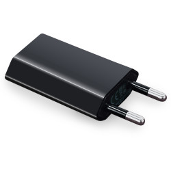 Chargeur secteur compact USB type A 1A noir Sachet