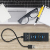 Hub 4 ports USB 3.0  avec cable 30cm USB 3.0 auto alimenté  