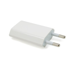 Chargeur secteur USB compact 1A blanc Suspendu