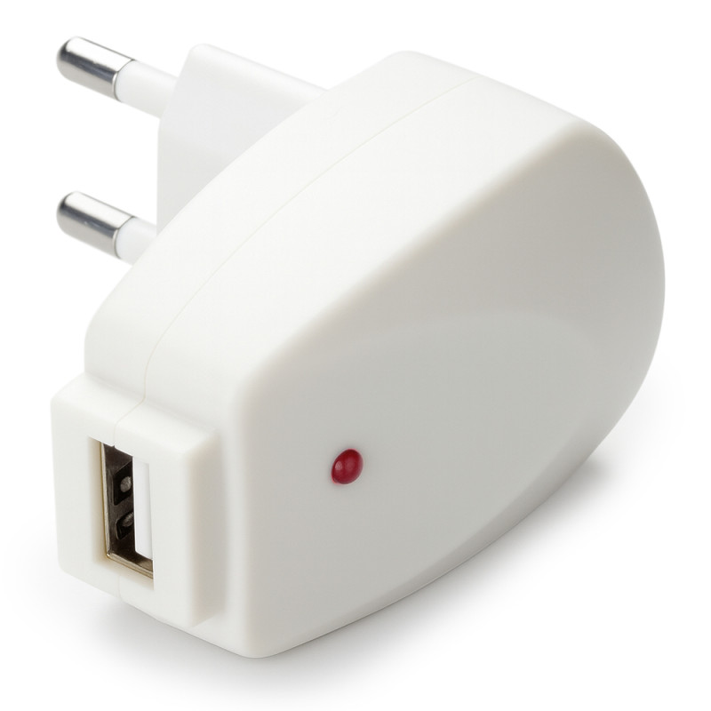 Chargeur secteur USB A 1A blanc Blister