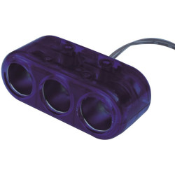 Tripleur avec câble fiche allume cigare voiture 12 V