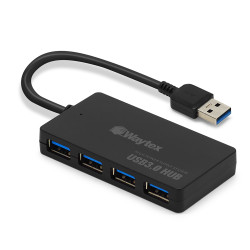 Hub USB 3.0 Slim 4 ports avec cable 17,5cm USB 3.0 vitesse 5 Gbps 