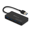 Hub USB 3.0 Slim 4 ports avec cable 17,5cm USB 3.0 vitesse 5 Gbps 
