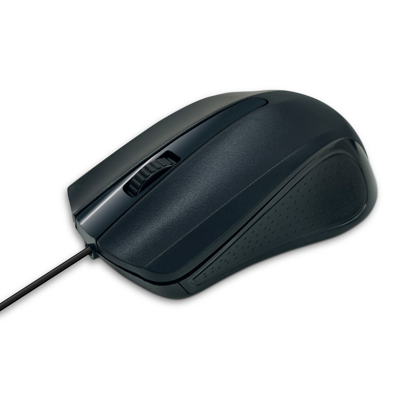 Souris optique filaire USB 1000 Dpi 2 boutons + 1 molette  noir