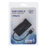 Hub USB 3.0 Slim 4 ports avec cable 17,5cm USB 3.0 vitesse 5 Gbps 